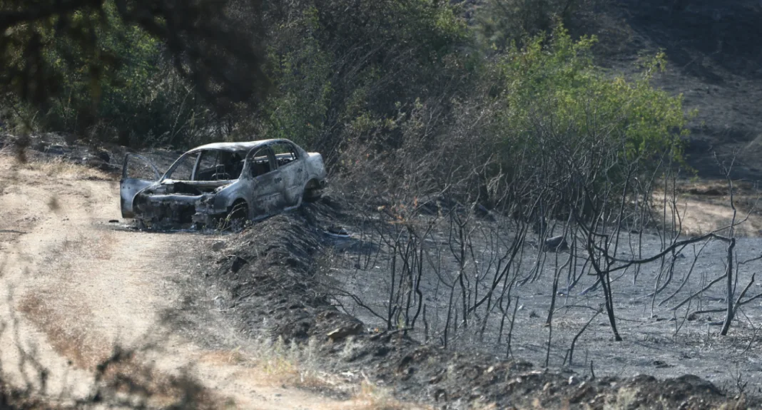 Καλύτερη η εικόνα στην πυρκαγιά στο Ωραιόκαστρο μετά την ολονύχτια μάχη Καλύτερη η εικόνα στην πυρκαγιά στο Ωραιόκαστρο μετά την ολονύχτια μάχη